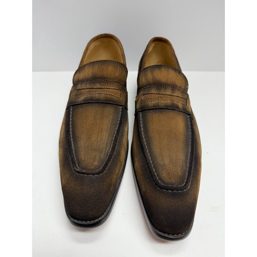 Maison Forte Men’s Slip On Ombré Dark Brown Loafers Pointed Toe Size 10 NWOB